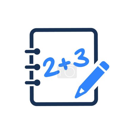 Illustration for Math Learning Icon vector illustration - Royalty Free Image