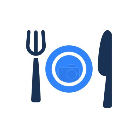 Téléchargez les illustrations : Illustration vectorielle icône restaurant - en licence libre de droit