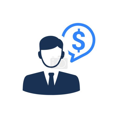Illustration for Financial Manager Icon vector illustration - Royalty Free Image