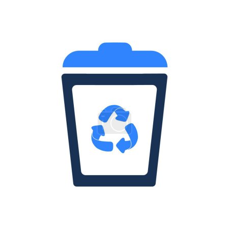 Illustration for Recycle sign icon, environmental protection illustration - Royalty Free Image