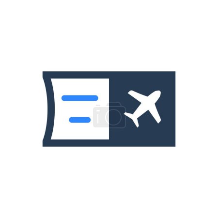 Illustration for "Flight ticket icon" web icon vector illustration - Royalty Free Image