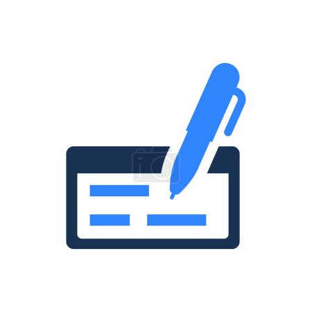 Illustration for "Bank Check Icon"  vector illustration - Royalty Free Image