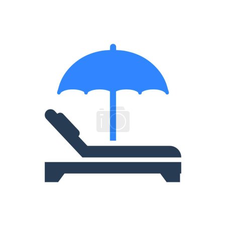 Illustration for "Sunbed icon"  vector illustration - Royalty Free Image