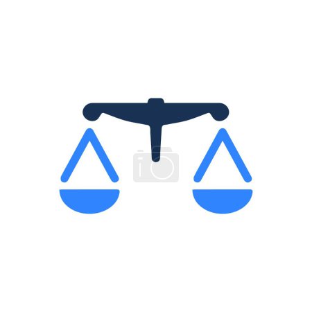 Illustration for Justice web icon vector illustration - Royalty Free Image