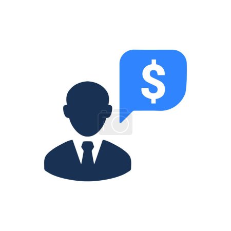 Illustration for "Financial Manager Icon"  vector illustration - Royalty Free Image