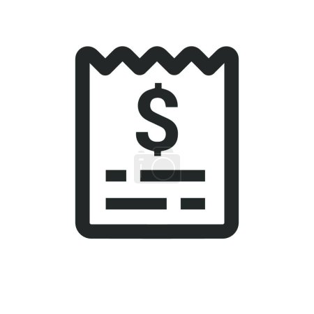Illustration for "invoice " web icon vector illustration - Royalty Free Image
