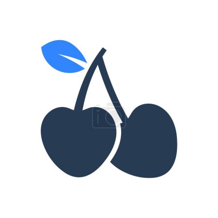 Ilustración de "Icono de frutas de cereza "vector de ilustración - Imagen libre de derechos
