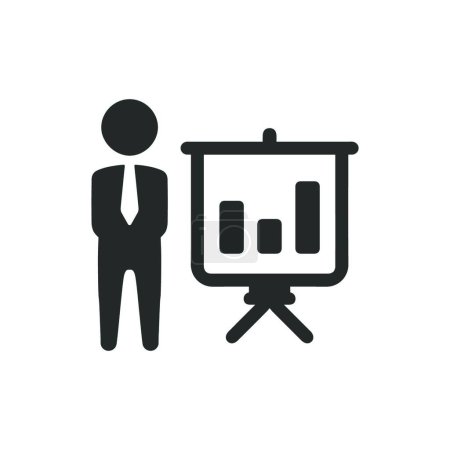Illustration for "Business Graphical Presentation Icon" - Royalty Free Image