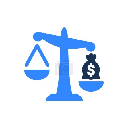 Téléchargez les illustrations : Illustration vectorielle d'icône de solde financier - en licence libre de droit