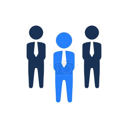 Téléchargez les illustrations : " business team "illustration vectorielle icône web - en licence libre de droit
