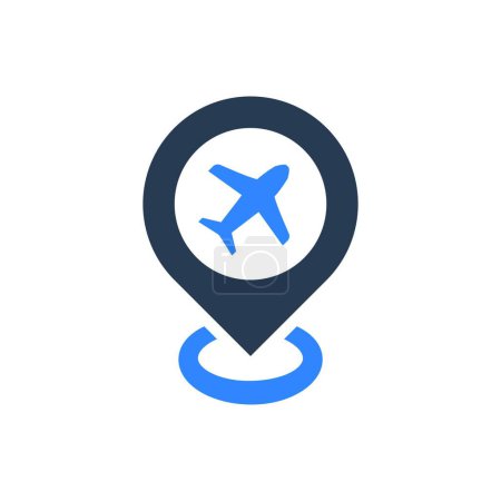 Illustration for Travel destination icon for web, vector illustration - Royalty Free Image