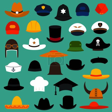 Illustration for "hat and cap " vector illustration - Royalty Free Image