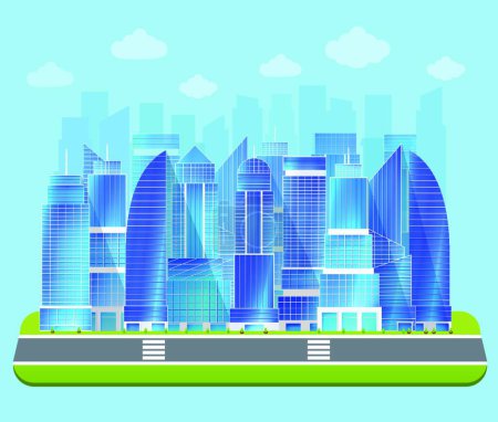 Illustration for "Office industrial cityscape" vector illustration - Royalty Free Image