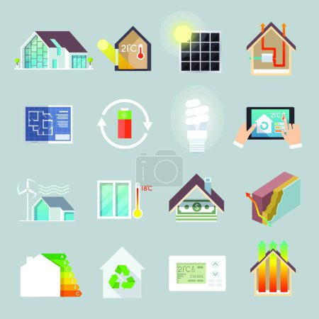 Illustration for "Energy Saving House" vector illustration - Royalty Free Image