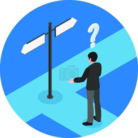 Illustration for "Choice Isometric Concept" vector illustration - Royalty Free Image