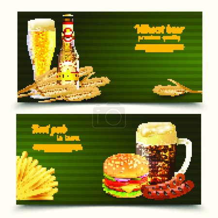 Illustration for Colorful banners set, vector templates for web design - Royalty Free Image