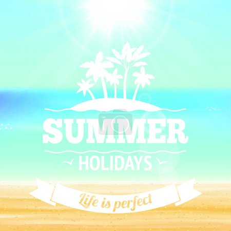 Illustration for "Summer holidays poster" vector illustration - Royalty Free Image