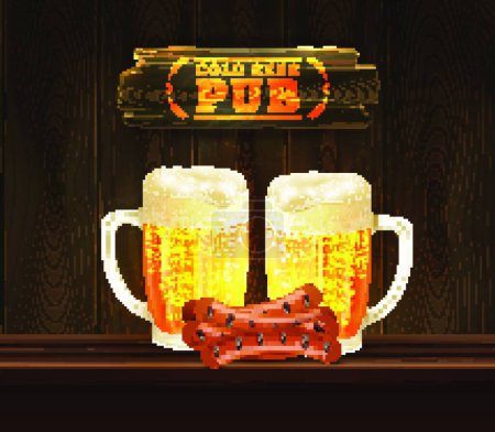 Ilustración de Cerveza Pub, vector colorido ilustración - Imagen libre de derechos