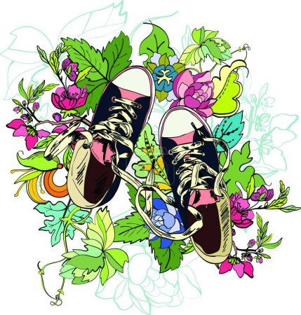 Illustration for Gumshoes sketch flower, vector illustration - Royalty Free Image