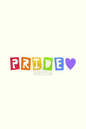Illustration for Pride word vector illustration - Royalty Free Image