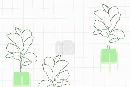 Téléchargez les illustrations : Fond botanique coloré, illustration vectorielle - en licence libre de droit