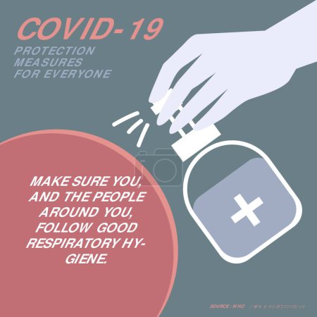Téléchargez les illustrations : Coronavirus covid-19 prévention. masque médical, protection et coronavirus. vecteur. - en licence libre de droit