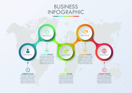 Ilustración de Plantilla infográfica, concepto de negocio - Imagen libre de derechos