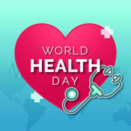Ilustración de Diseño del Día Mundial de la Salud - Imagen libre de derechos