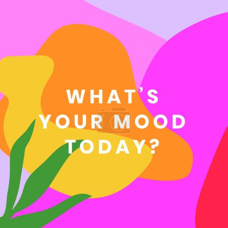 Illustration for What's your mood today quote - Royalty Free Image