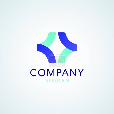 Illustration for Company logo web icon vector illustration - Royalty Free Image