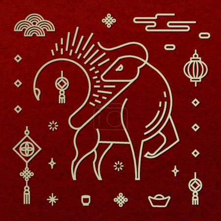 Ilustración de Signo del zodíaco chino, arte vectorial - Imagen libre de derechos