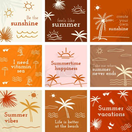 Illustration for Summer holiday templates vector illustration - Royalty Free Image