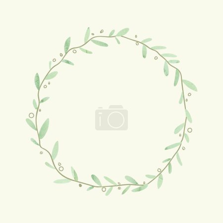 Illustration for Wreath, floral frame, vector illustration - Royalty Free Image