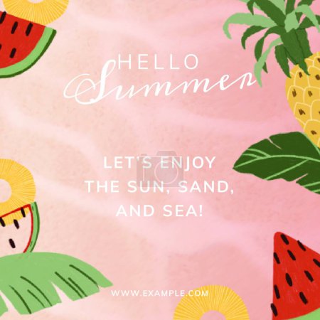 Ilustración de Hola verano moderno vector ilustración - Imagen libre de derechos
