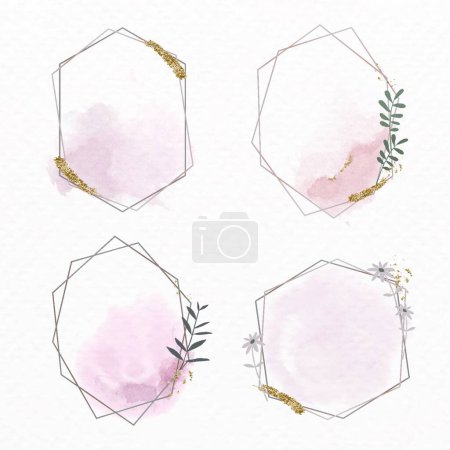 Téléchargez les illustrations : Cadres floraux illustration vectorielle de fond floral - en licence libre de droit