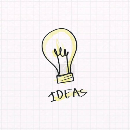 Téléchargez les illustrations : Illustration vectorielle d'ampoule d'idée - en licence libre de droit