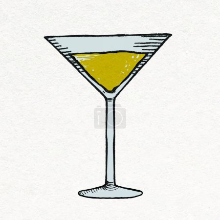 Illustration for Martini glass  vector illustration - Royalty Free Image