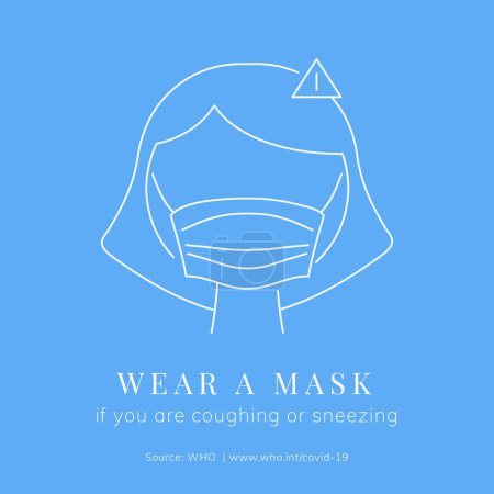 Ilustración de Usar una máscara, medicina y concepto de salud - Imagen libre de derechos