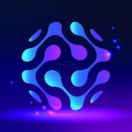 Illustration for Vector modern abstract background with dynamic shapes - Royalty Free Image
