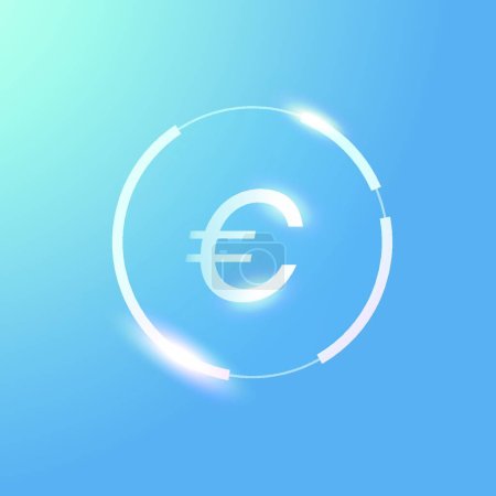 Illustration for Euro sign  vector illustration - Royalty Free Image