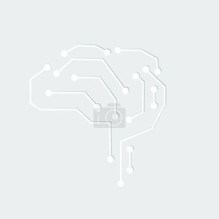 Illustration for Artificial Intelligence web icon vector illustration - Royalty Free Image