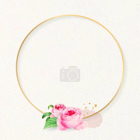 Illustration for Frame with roses    vector illustration - Royalty Free Image