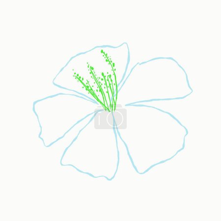 Téléchargez les illustrations : Illustration vectorielle couleur avec fleurs - en licence libre de droit