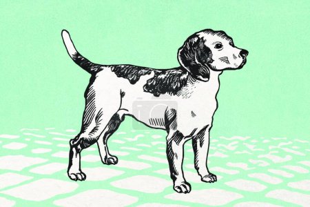 Téléchargez les illustrations : Illustration vectorielle de caractère chien - en licence libre de droit
