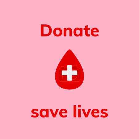 Ilustración de Donar salvar vidas vector ilustración - Imagen libre de derechos