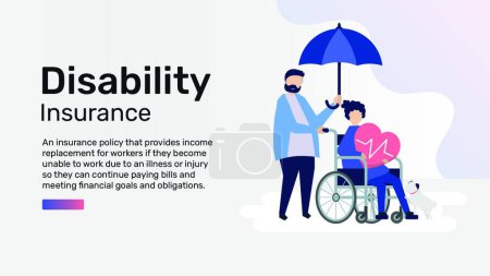 Ilustración de Ilustración del seguro de discapacidad - Imagen libre de derechos