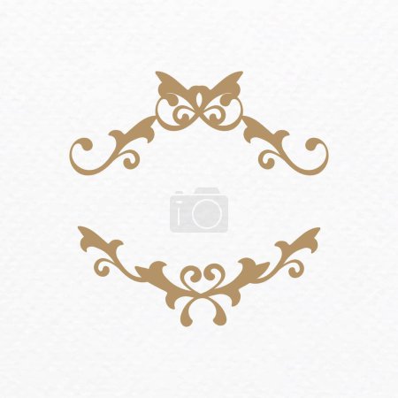 Illustration for English ornament elements, vector template - Royalty Free Image