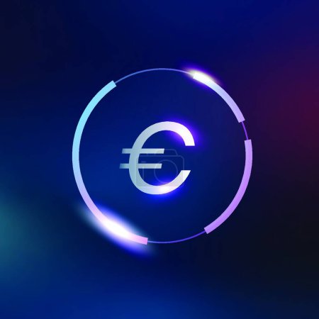 Ilustración de Euro icono web vector ilustración - Imagen libre de derechos