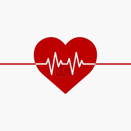 Illustration for Heart icon  vector illustration - Royalty Free Image