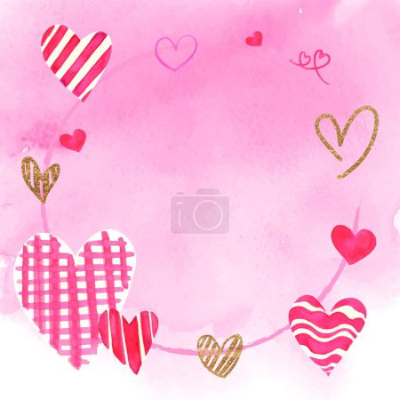 Ilustración de Día de San Valentín diseño de fondo, ilustración vectorial - Imagen libre de derechos